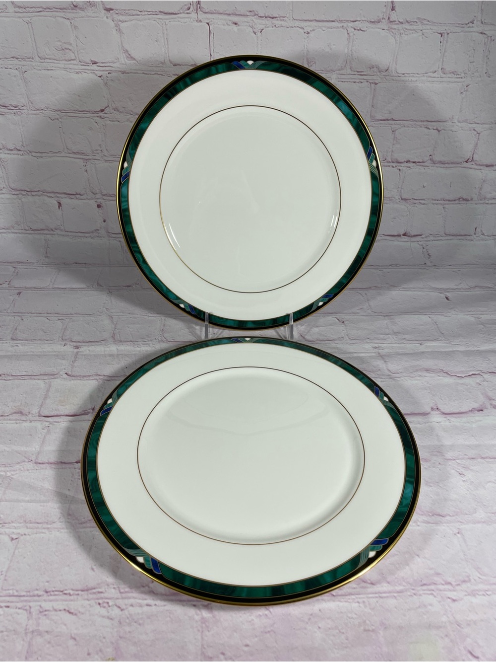 Lenox Debut Collection Kelly Dinner Plates Gold Trim Set of 2
